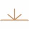 Ekena Millwork Saratoga Timber Gable Bracket, Western Red Cedar, 108"W x 45"H x 3 1/2"D x 3 1/2"F, 10/12 Pitch GBW108X45X0404SAR00SWR - alternate 1
